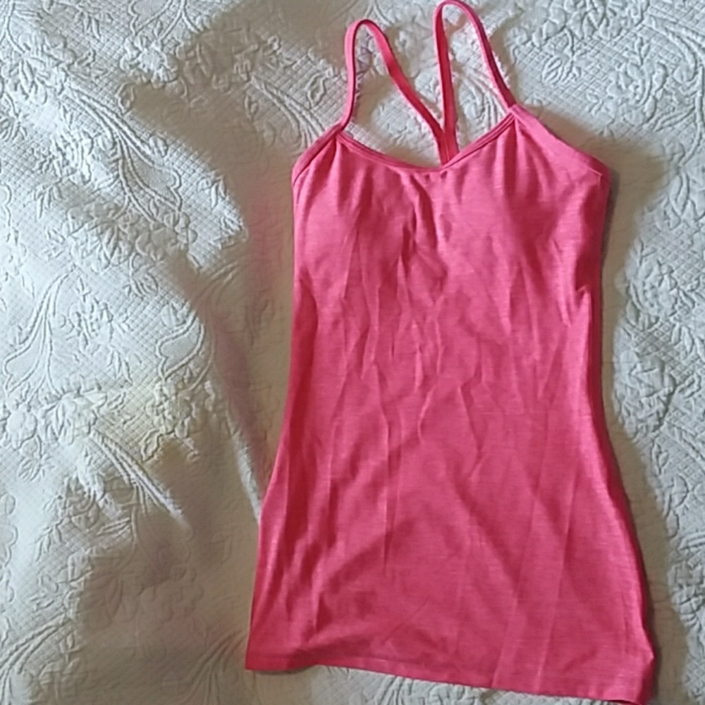 Lululemon atheletica pink tank top size 2